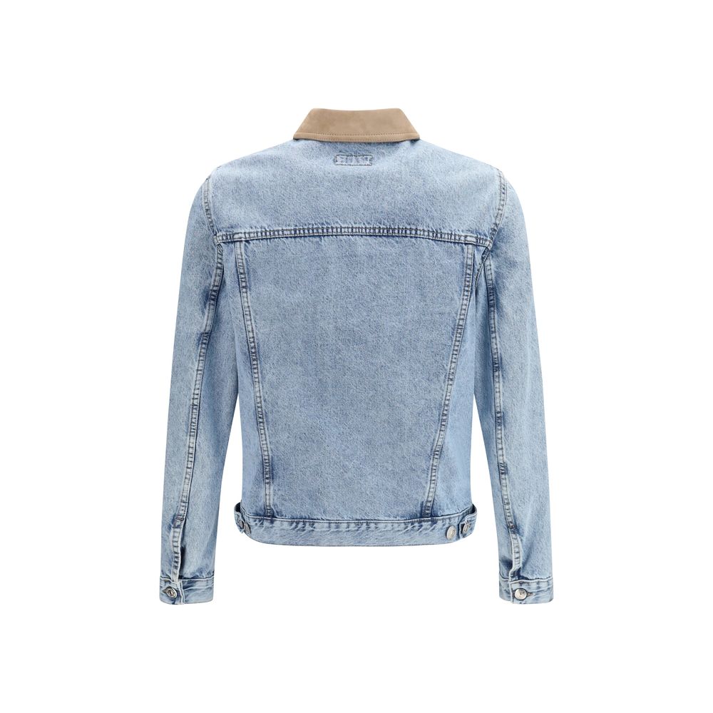 Brunello Cucinelli Blaue Jeansjacke aus Baumwolle