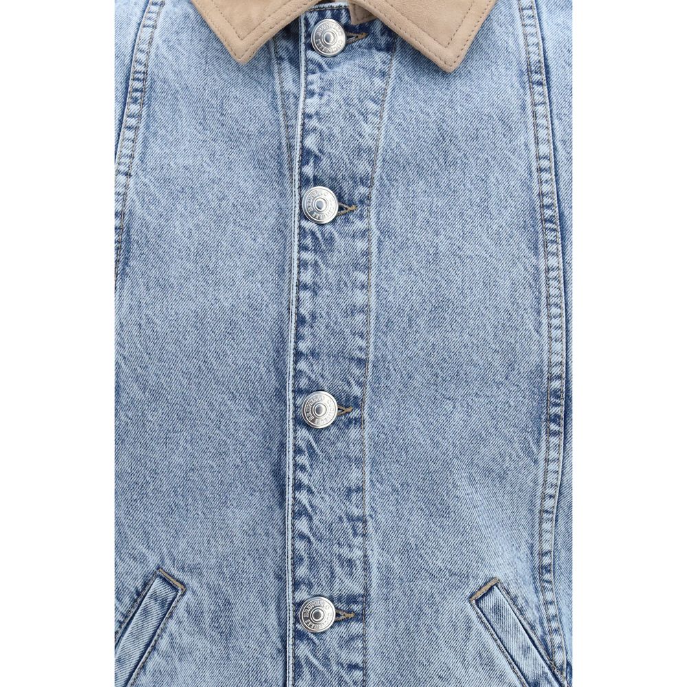 Brunello Cucinelli Blaue Jeansjacke aus Baumwolle