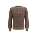 Brunello Cucinelli Braunes Leinen-Sweatshirt