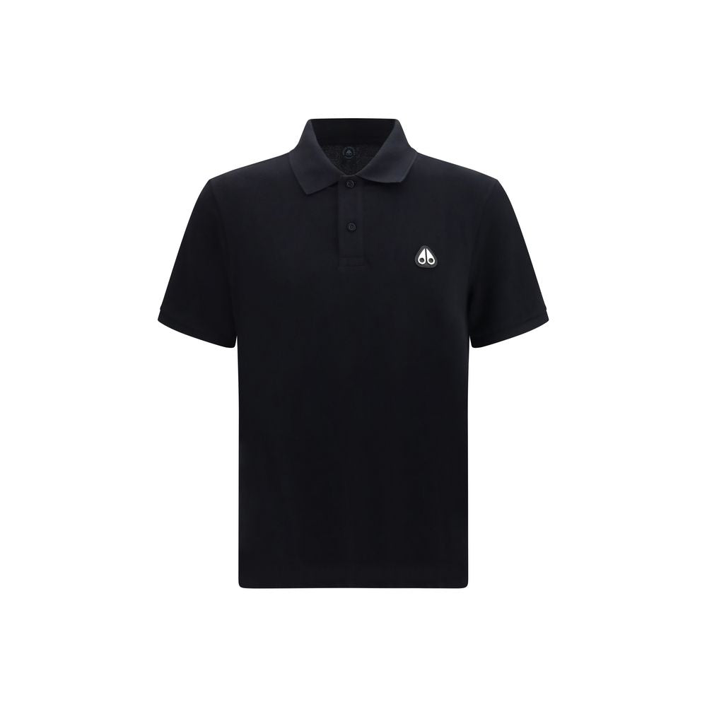 Moose Knuckles Schwarzes Baumwoll-Poloshirt
