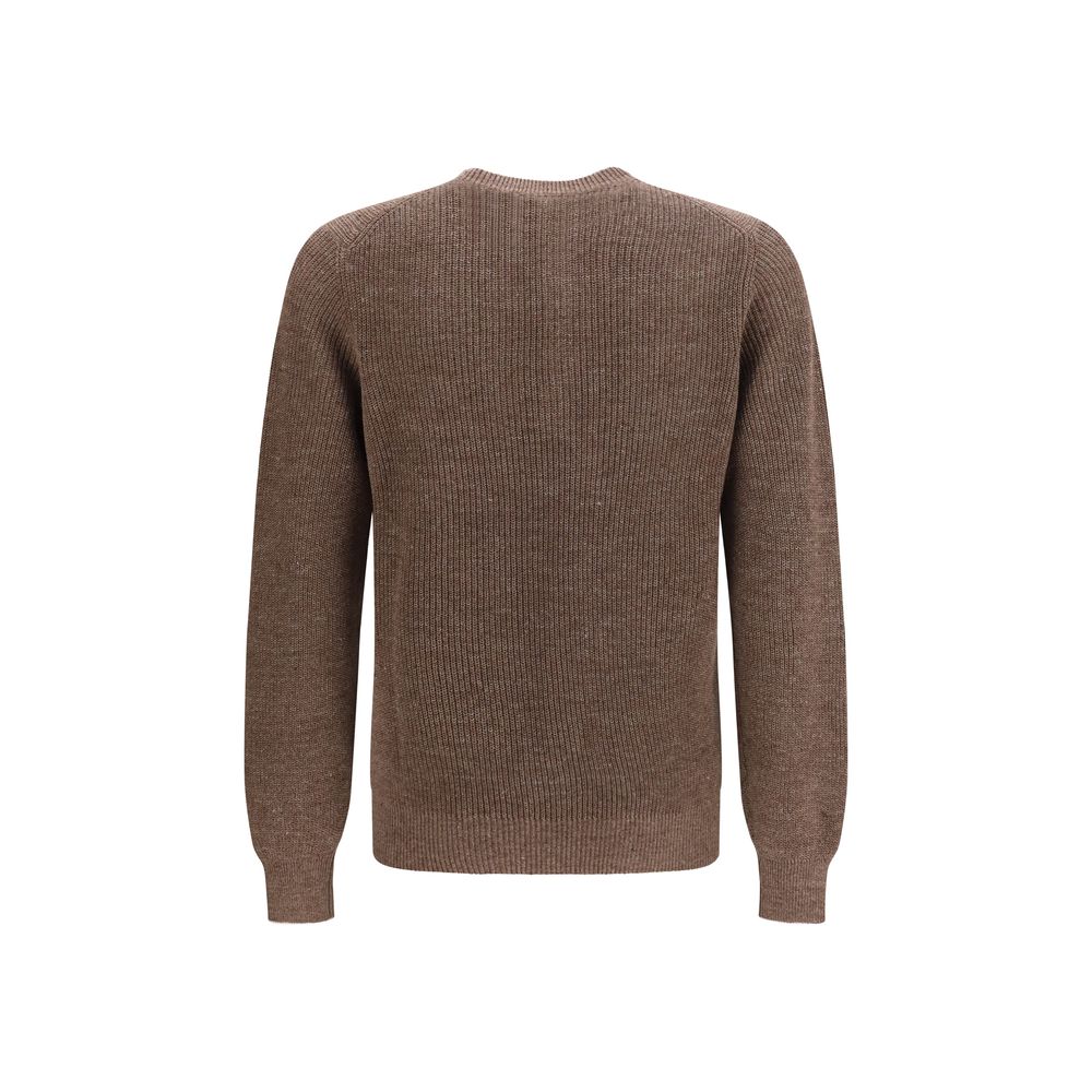 Brunello Cucinelli Braunes Leinen-Sweatshirt