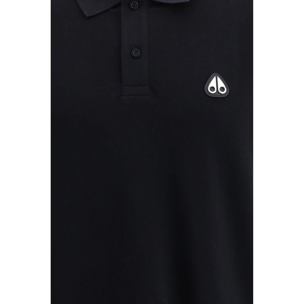 Moose Knuckles Schwarzes Baumwoll-Poloshirt
