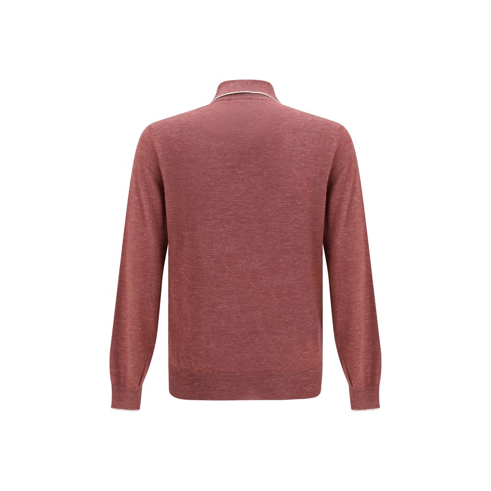 Brunello Cucinelli Bordeaux Kaschmir Hemd
