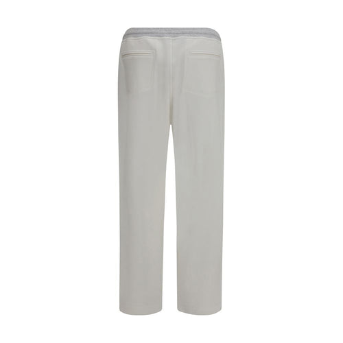 Brunello Cucinelli Weiße Baumwollhose im Casual-Look