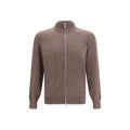 Brunello Cucinelli Brauner Kaschmir-Strickjacke