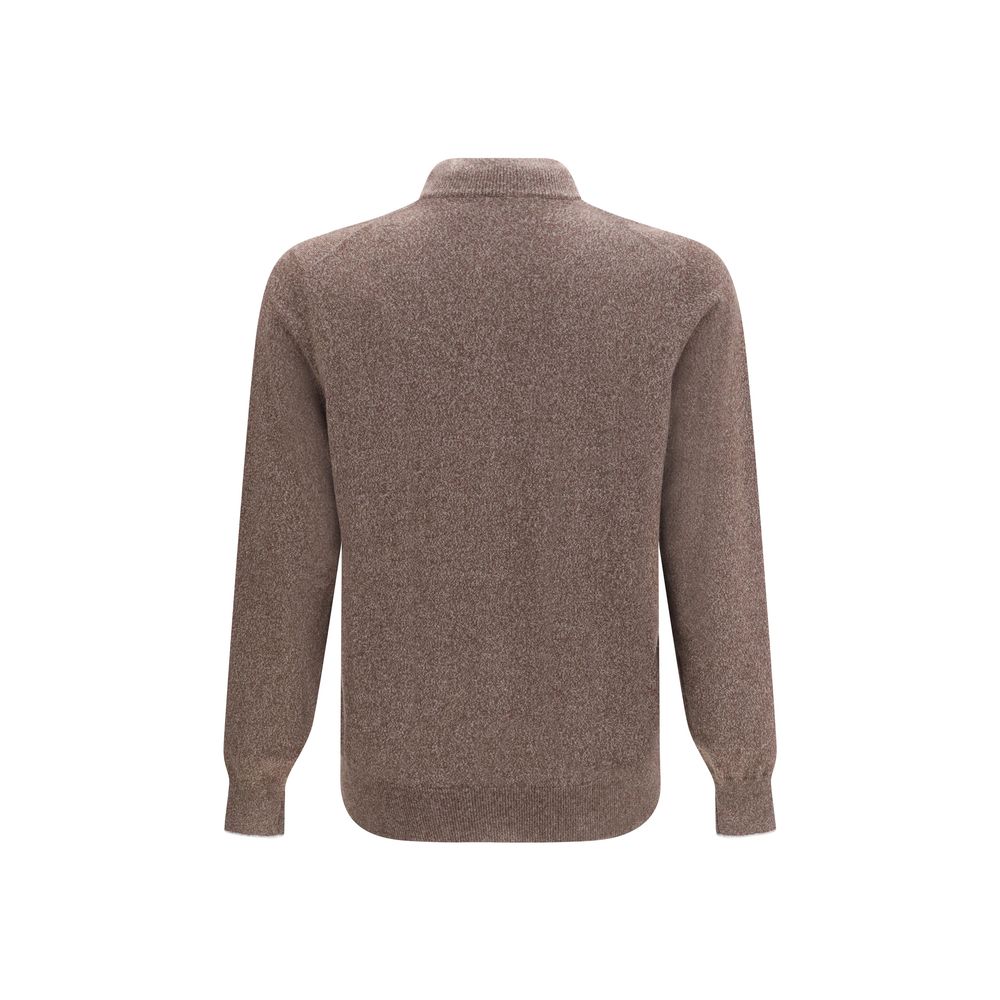 Brunello Cucinelli Brauner Kaschmir-Strickjacke