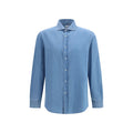 Brunello Cucinelli Blaues Denim-Hemd