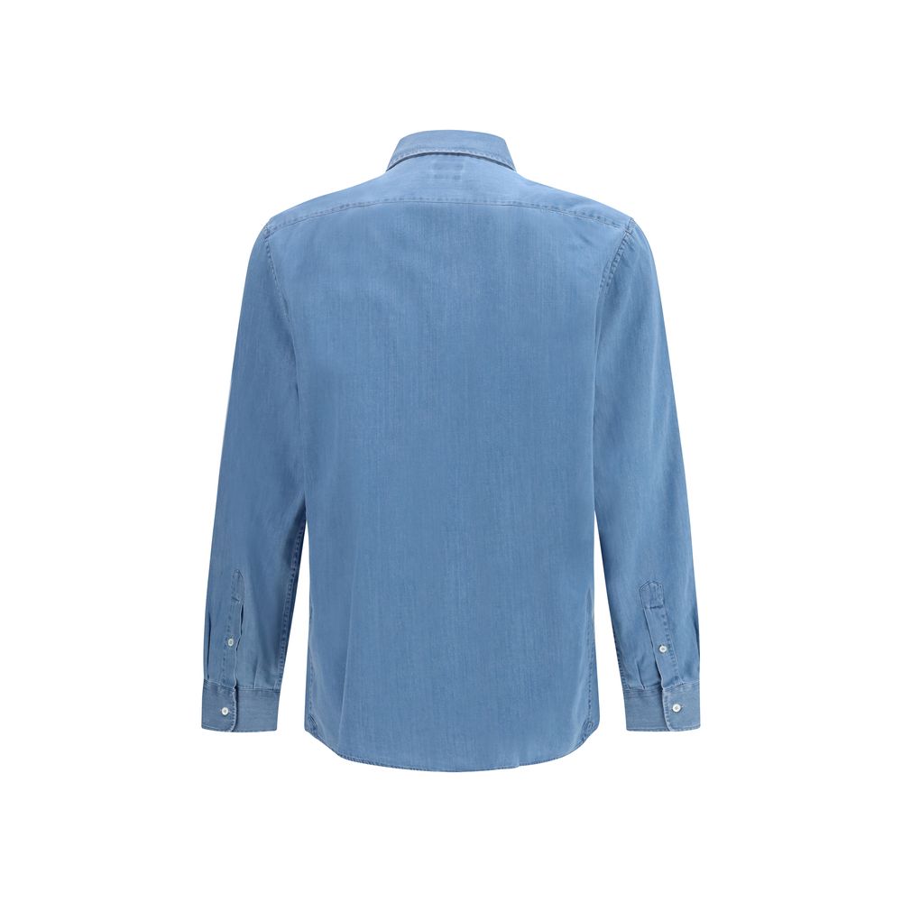 Brunello Cucinelli Blaues Denim-Hemd