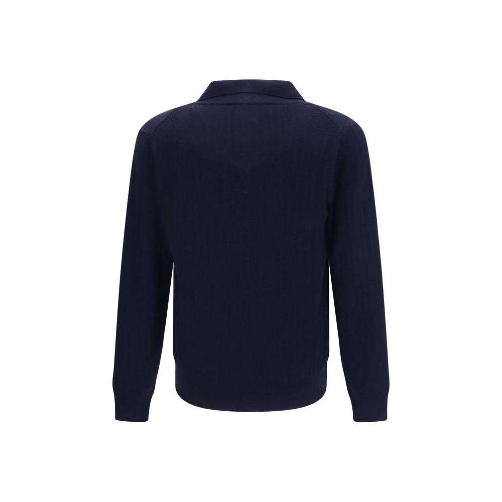 Brooksfield Blauer Wollpullover Oves Aries