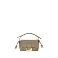 Fendi Beige Lamm Ovis Aries Aries Schultertasche