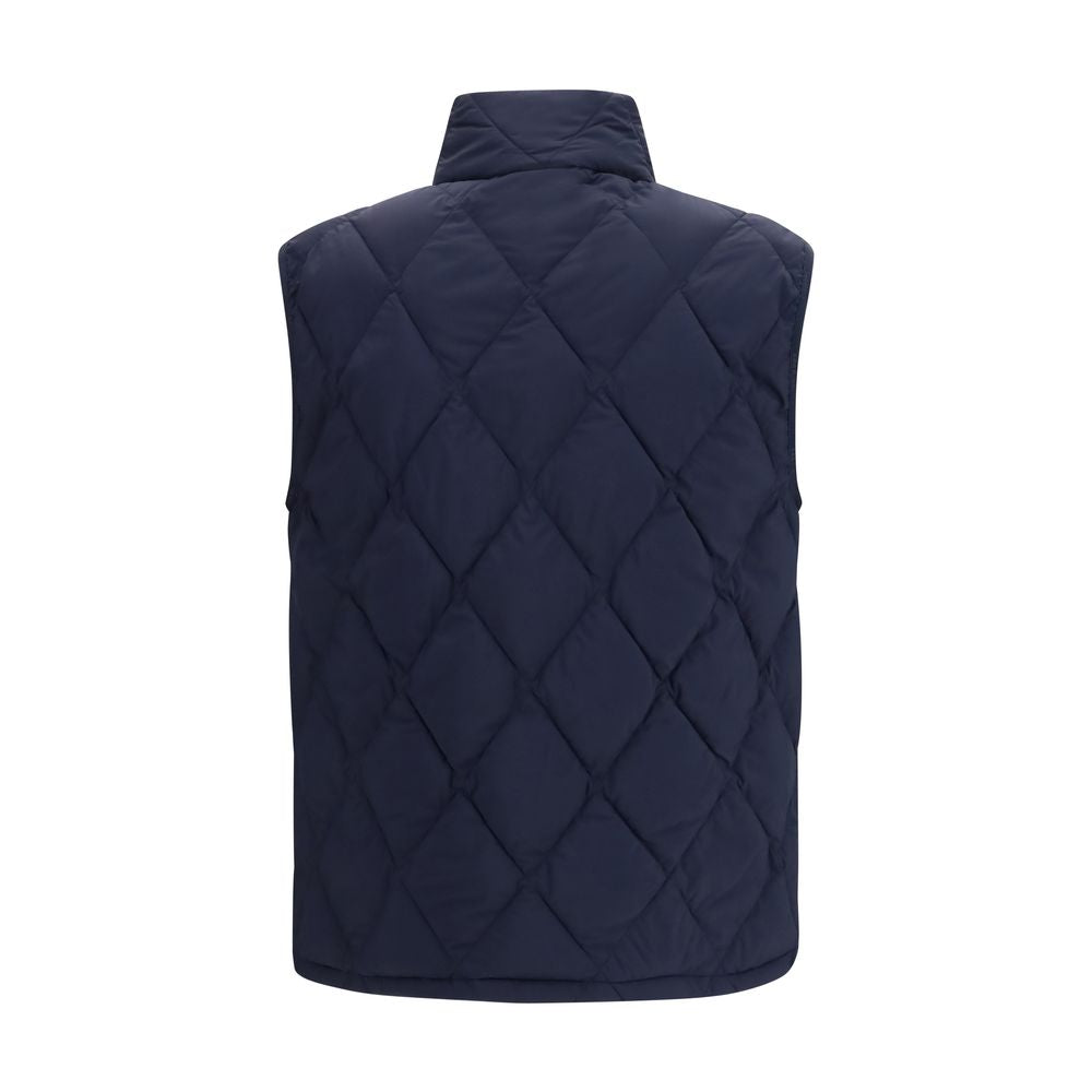 Burberry Blaue Ärmellose Jacke aus Polyamid