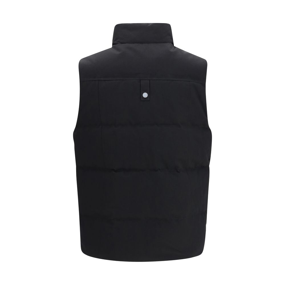 Moose Knuckles Schwarze ärmellose Baumwolljacke
