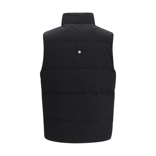 Moose Knuckles Schwarze ärmellose Baumwolljacke