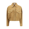 Versace Beige Lammleder Bomberjacke
