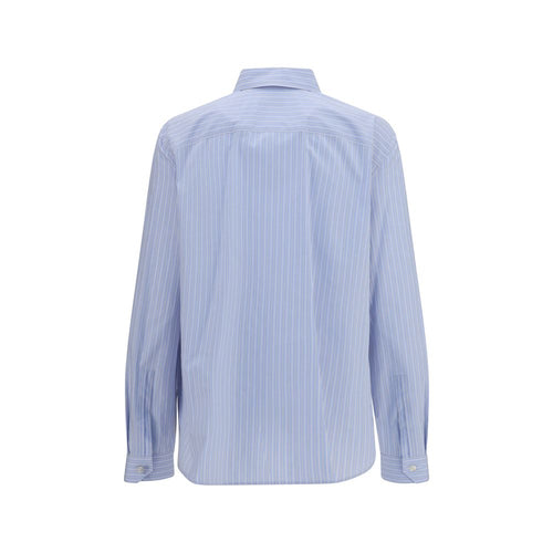 Saint Laurent Blaues Baumwollhemd mit Muster