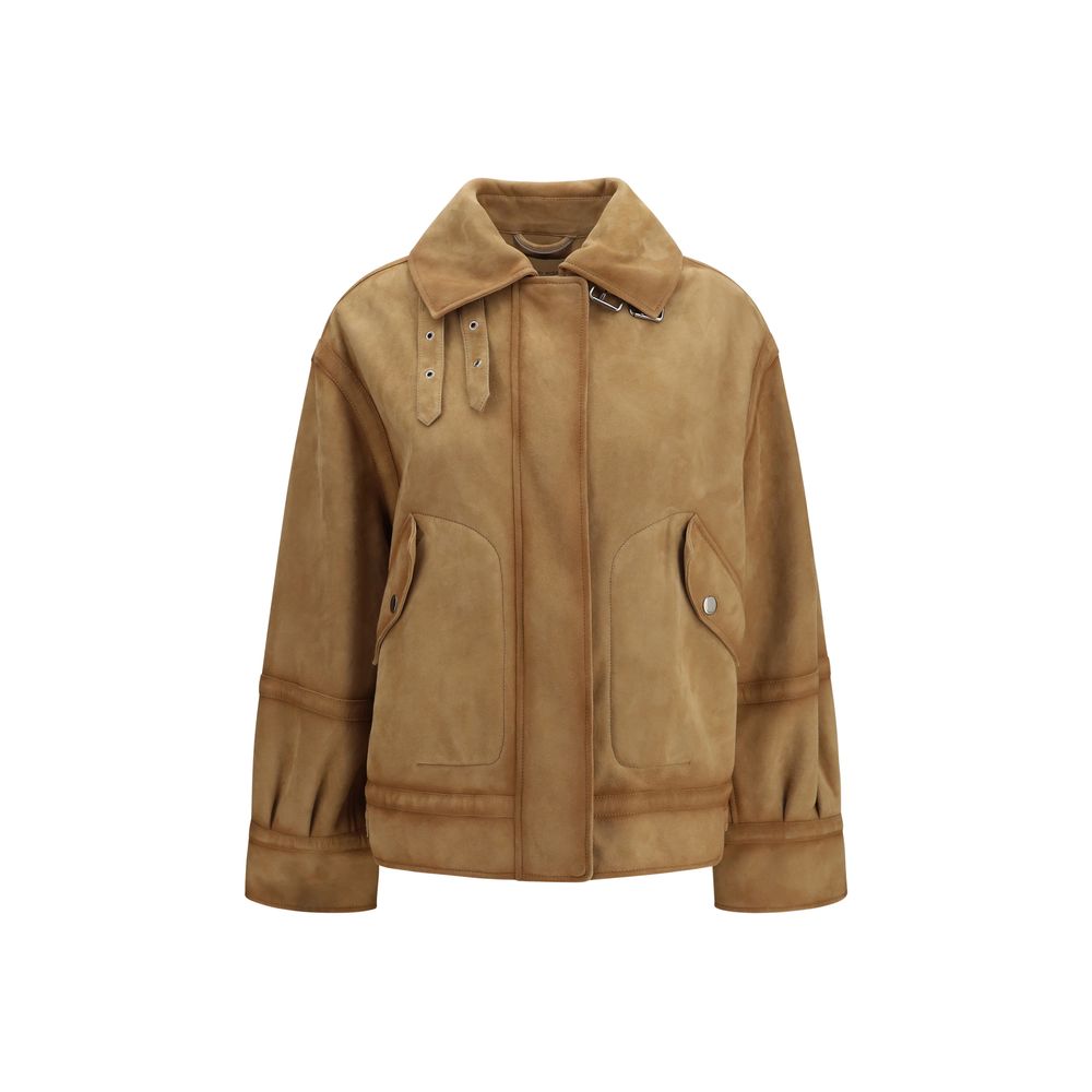 Ermanno Scervino Brauner Leder Bomber