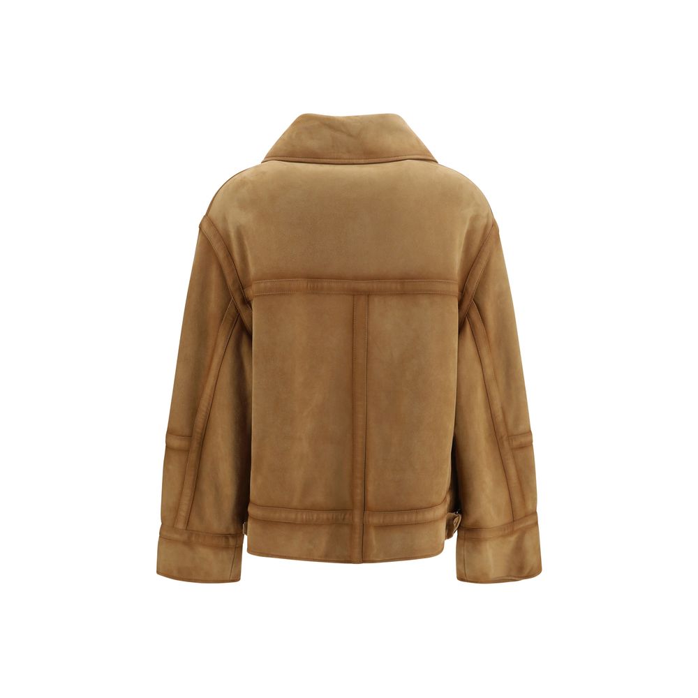 Ermanno Scervino Brauner Leder Bomber