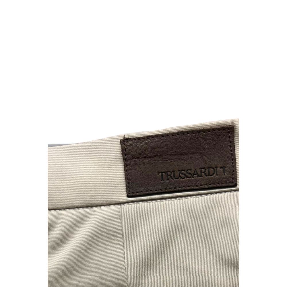 Trussardi Jeans Beigefarbene Baumwollhose für Herren