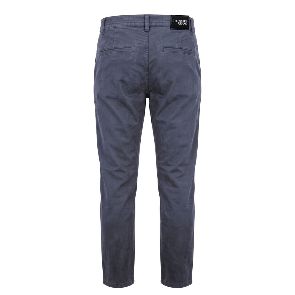 Trussardi Jeans Blaue Herrenhose aus Baumwolle