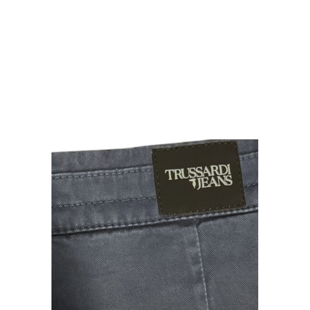 Trussardi Jeans Blaue Herrenhose aus Baumwolle