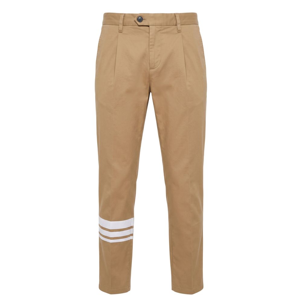 Trussardi Jeans Beigefarbene Baumwollhose für Herren