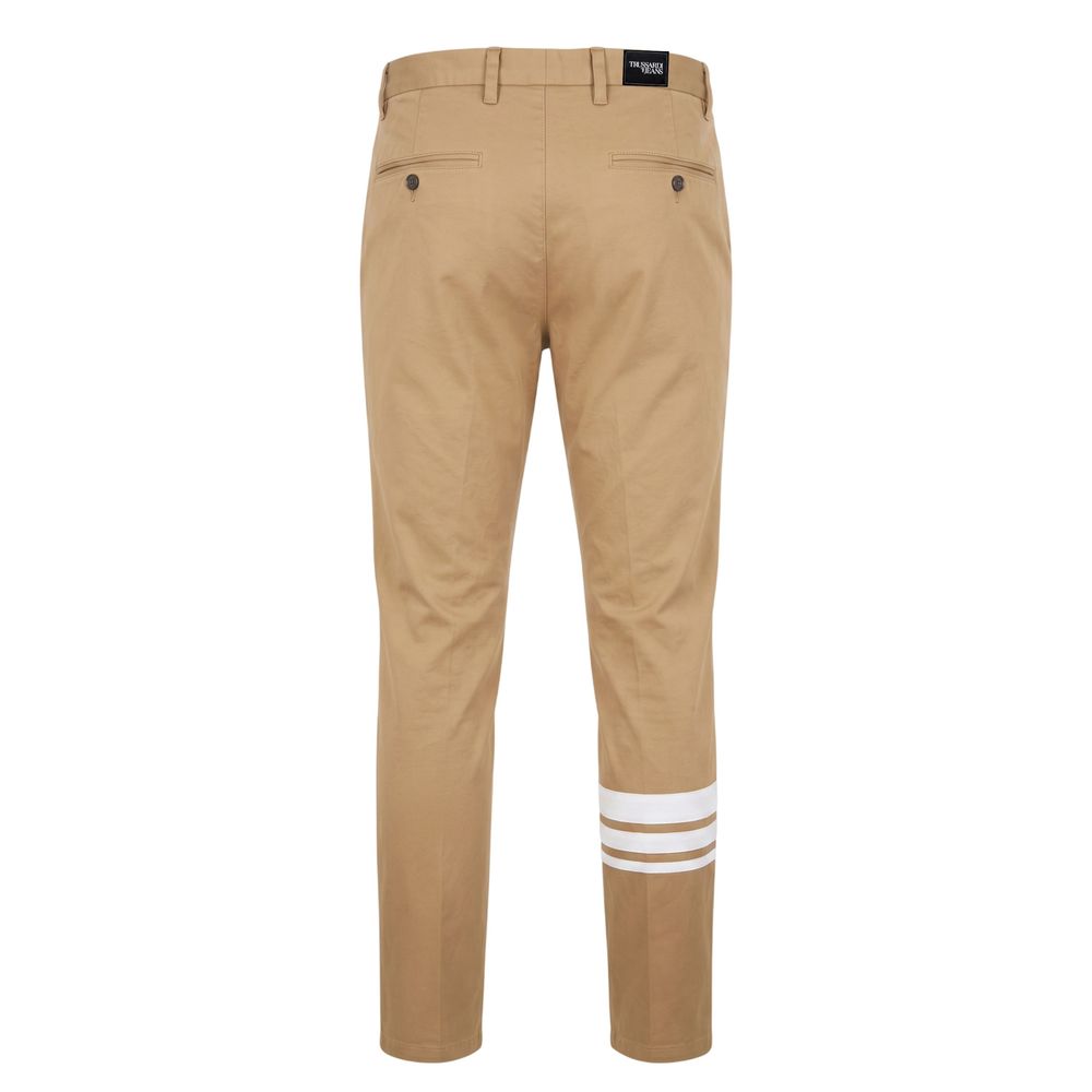 Trussardi Jeans Beigefarbene Baumwollhose für Herren