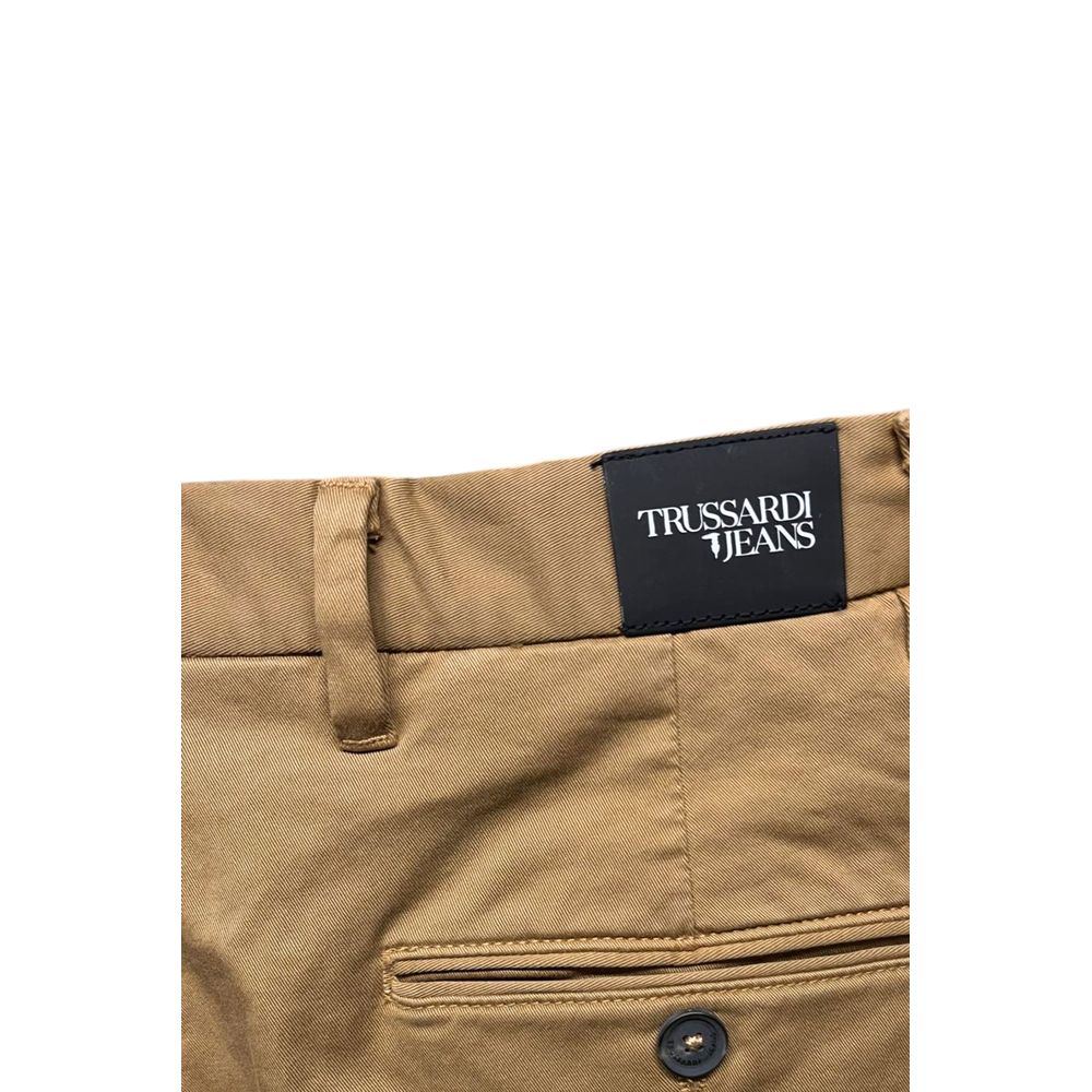 Trussardi Jeans Beigefarbene Baumwollhose für Herren