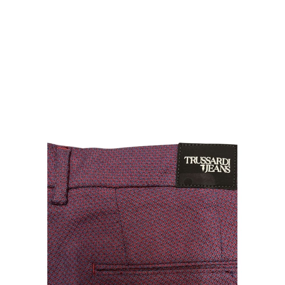Trussardi Jeans Rote Baumwollhose für Herren
