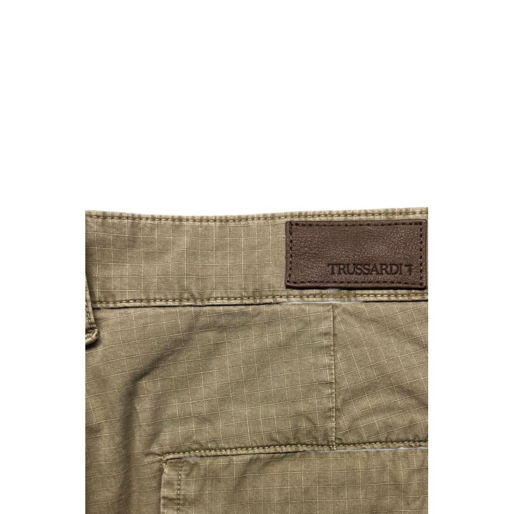 Trussardi Jeans Grüne Baumwollhose für Herren