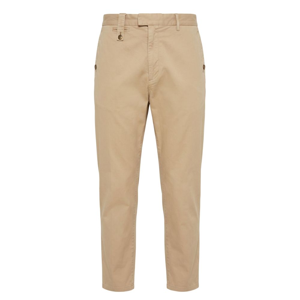 Trussardi Jeans Beigefarbene Baumwollhose für Herren