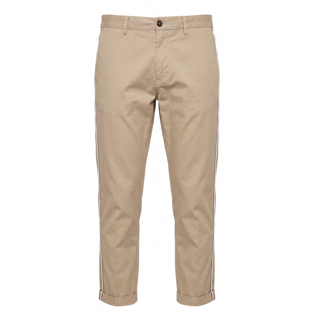 Trussardi Jeans Beigefarbene Baumwollhose für Herren