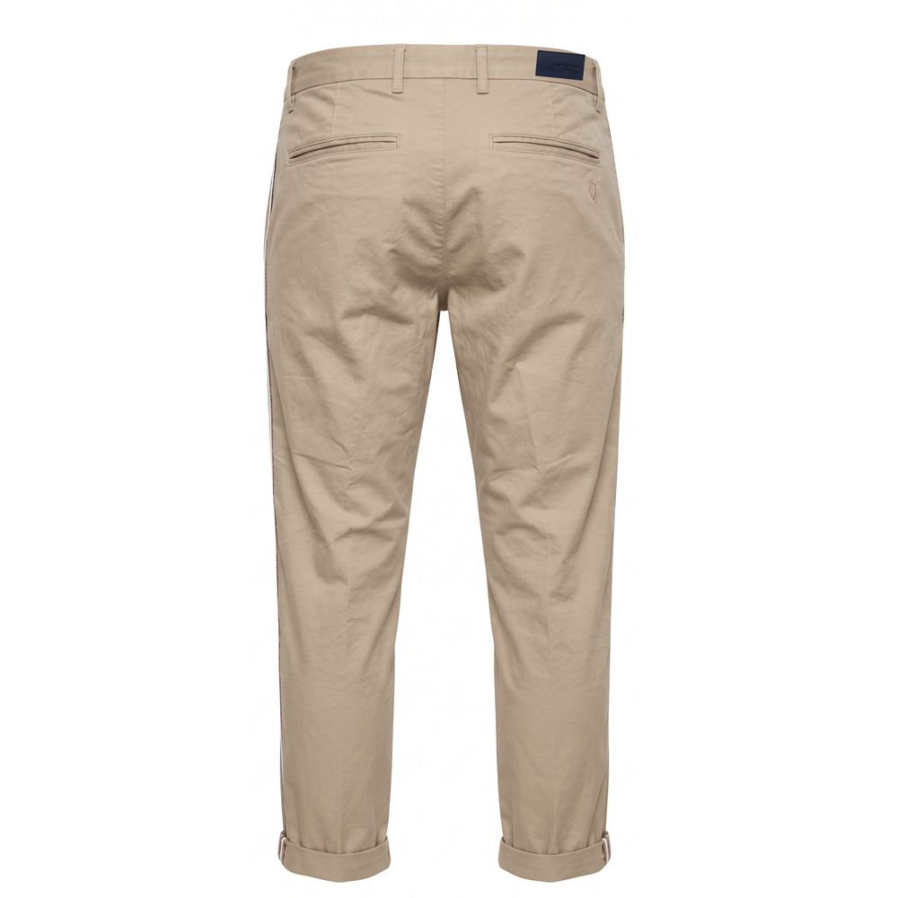 Trussardi Jeans Beigefarbene Baumwollhose für Herren