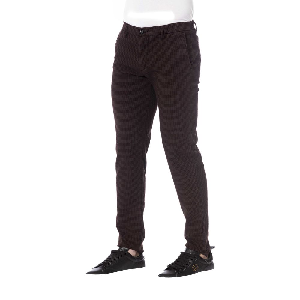 Trussardi Jeans Braune Herrenhose aus Baumwolle
