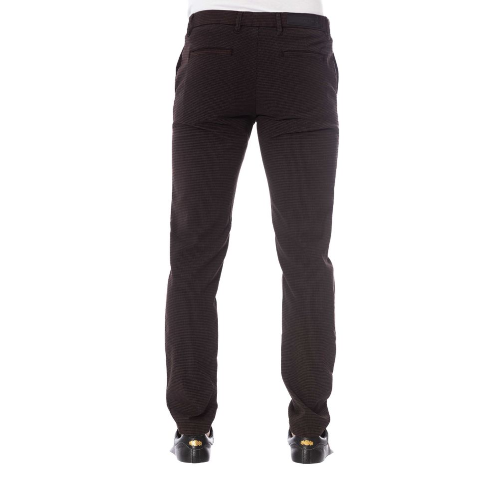 Trussardi Jeans Braune Herrenhose aus Baumwolle