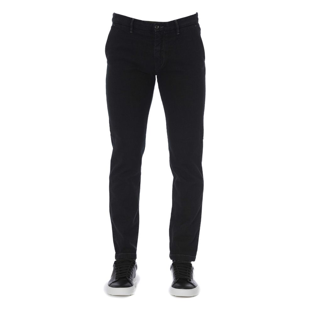 Trussardi Jeans Schwarze Baumwollhose für Herren