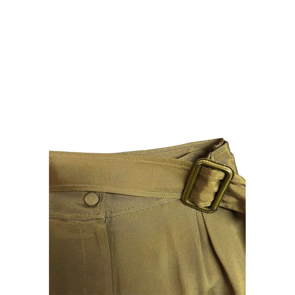 Trussardi Grüne Viskose-Damenhose