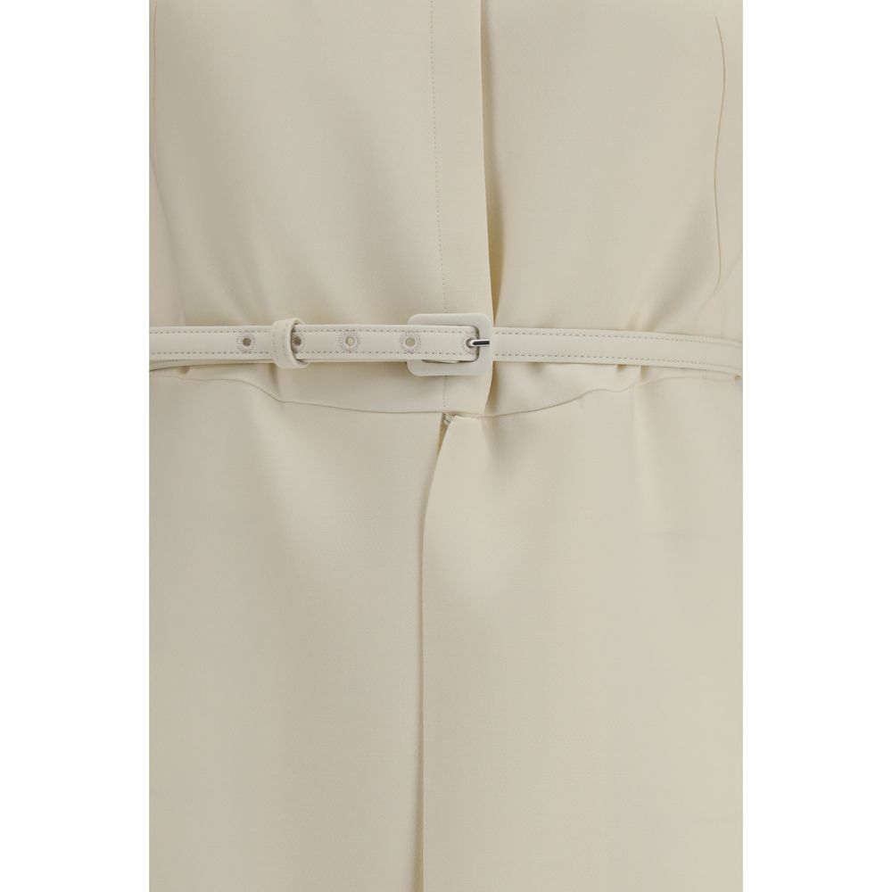 Fendi Beige Wool Oves Aries Casual Dress