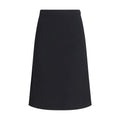 Fendi Schwarzer Oves Aries Wollrock Midi