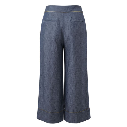 Trussardi Blaue Viskose-Damenhose