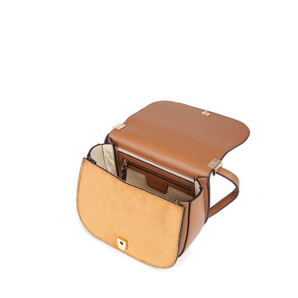 MIRIADE Schwarze Crossbody-Tasche aus Polyester