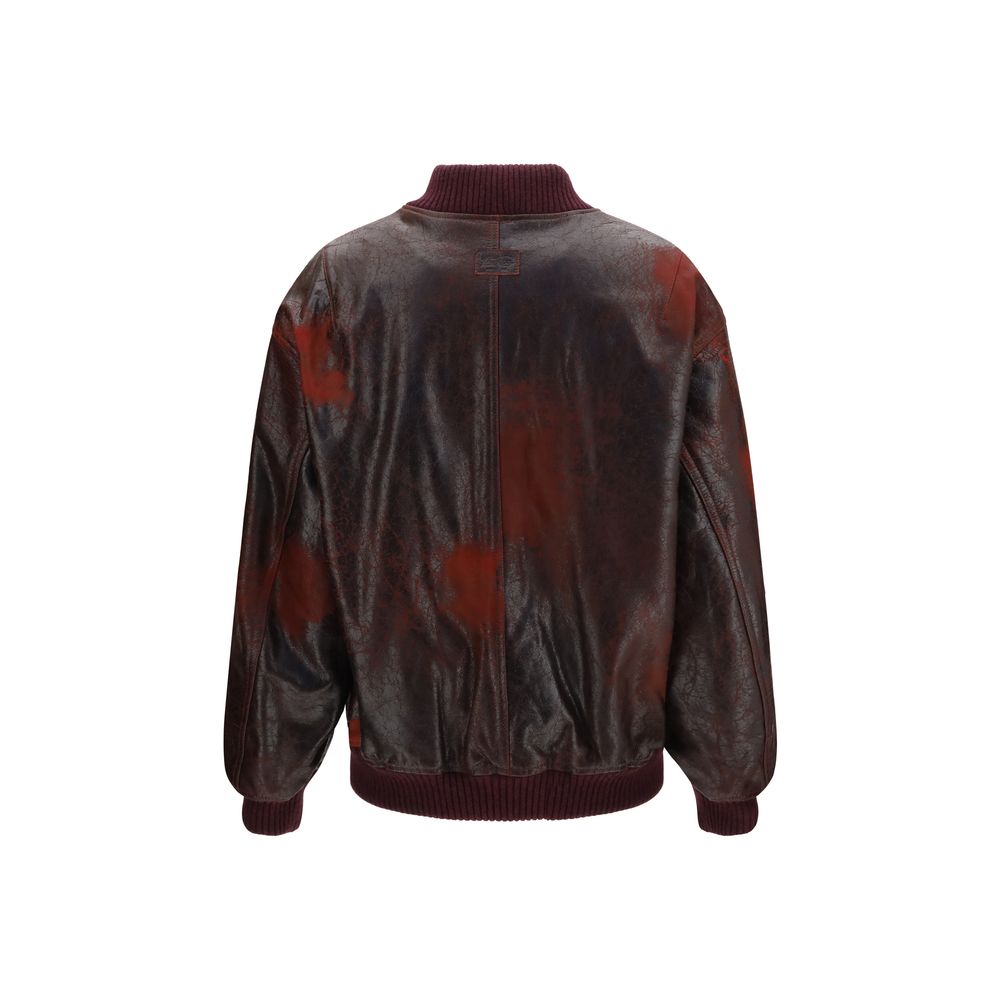 Valstar Bordeaux Leder Bomberjacke