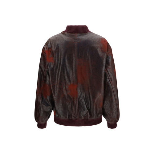 Valstar Bordeaux Leder Bomberjacke