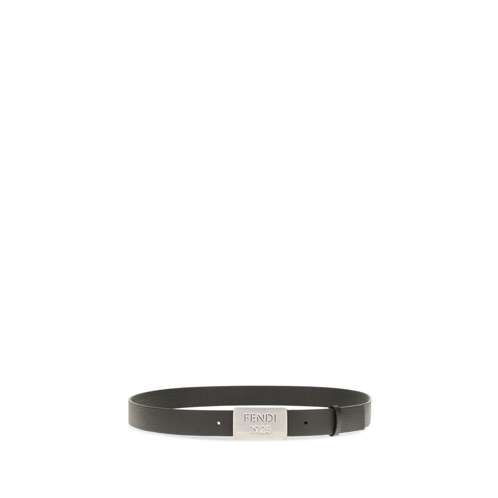 Fendi Schwarzer Kalbsleder Bos Taurus Regular Gürtel