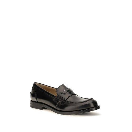 Fendi Schwarze "Bos Taurus" Kalbsleder Loafer zum Hineinschlüpfen