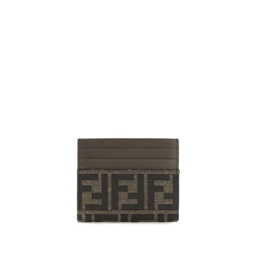 Fendi Braunes Portemonnaie aus Polyester
