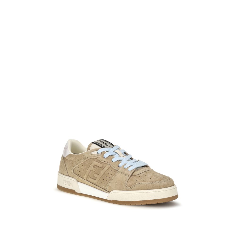 Fendi Beige Wildleder-Sneakers
