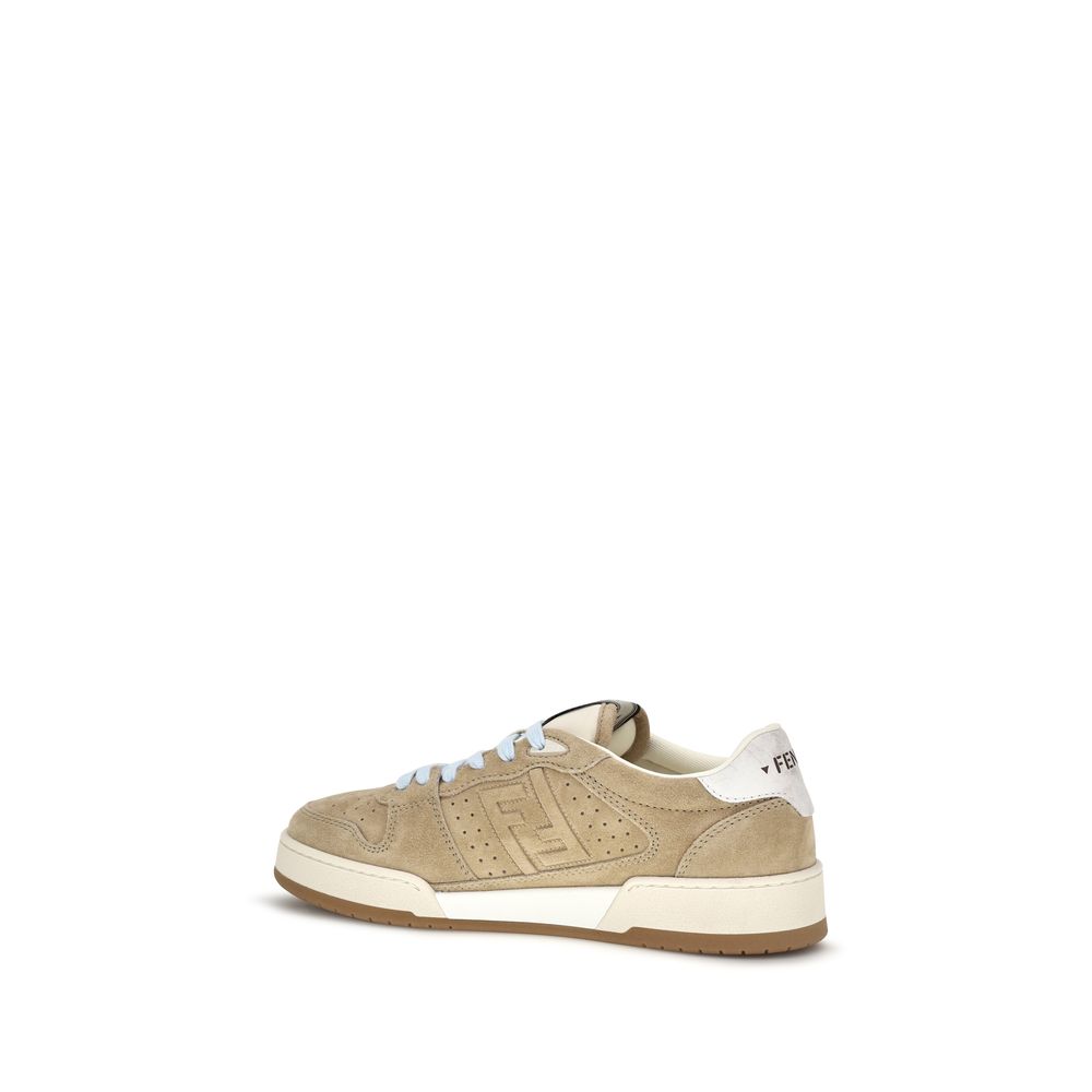 Fendi Beige Wildleder-Sneakers