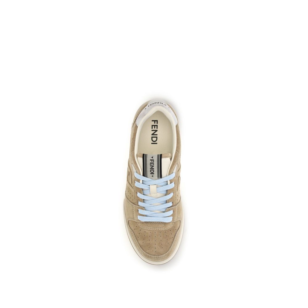 Fendi Beige Wildleder-Sneakers