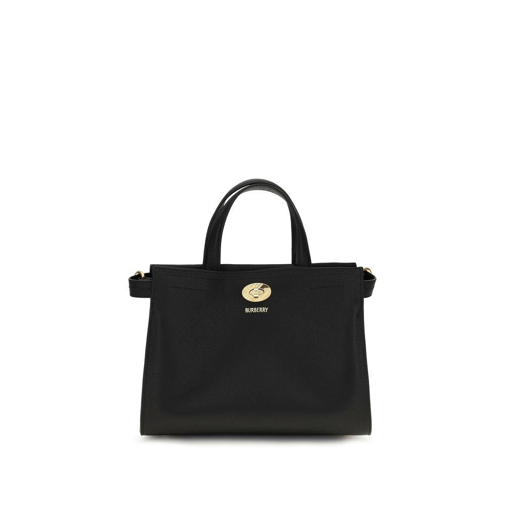 Burberry Schwarze Baumwoll-Handtasche