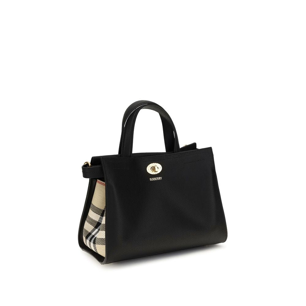 Burberry Schwarze Baumwoll-Handtasche